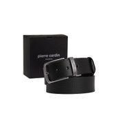 Pierre Cardin Siyah Çift Yönlü Deri Erkek Kemer (En 4 cm) PC-4099BIF