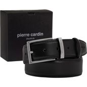 Pierre Cardin Siyah Deri Erkek Kemeri Hakiki Deri Malzeme ile 110 cm Uzunlukta Şık Tasarım PC2209KS6Z