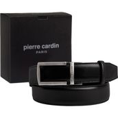 Pierre Cardin Siyah Deri Otomatik Tokalı Erkek Kemeri (En 3,5 Cm) PCOTM01S6T - 115 cm