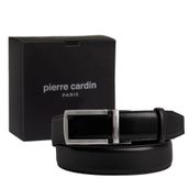 Pierre Cardin Siyah Deri Otomatik Tokalı Erkek Kemeri PCOTM01S6T (Siyah, 135 CM)