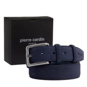 Pierre Cardin Suet Deri Erkek Kemeri (En 3,5 cm) PC1009 (Lacivert, 120 CM)