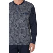 Pierre Cardin%100 Pamuklu Jakarlı Düğmeli Erkek Pijama Takımı, Lacivert, M Beden
