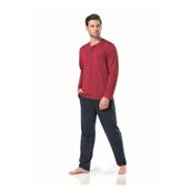 Pierre Cardin%100 Pamuklu Penye Erkek Pijama Takımı, Bordo, 2XL