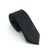 PİERRONİ Siyah Oxford Desen Slim Kravat