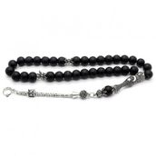 Pigado 925 Ayar Gümüş Ayyıldız Model Onix Taşlı Tesbih