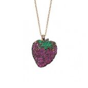 Pigado 925 Ayar Gümüş Çilek Tasarım Kutusunda Kolye