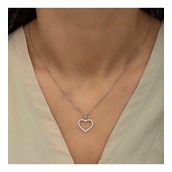 Pigado 925 Ayar Gümüş Kalp Bayan Gümüş Kolye