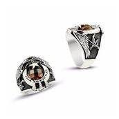 Pigado 925 Ayar Gümüş Kartal Başlı Kara Kuvvetleri Yüzüğü