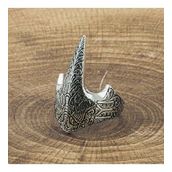 Pigado 925 Ayar Gümüş Özel Selçuklu Kartallı Zihgir Yüzüğü