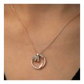 Pigado 925 Ayar Gümüş Papatya Seviyor Gümüş Kolye