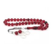 Pigado 925 Ayar Gümüş Püsküllü Ateş Kehribar Tesbih