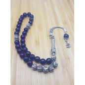 Pigado 925 Ayar Gümüş Püsküllü Faset Kesimli Kişiye Özel Akik Tesbih