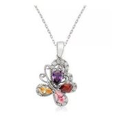 Pigado 925 Ayar Gümüş Renkli Kelebek Kadın Gümüş Kolye