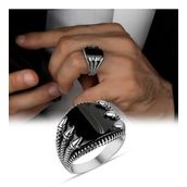 Pigado 925 Ayar Gümüş Siyah Zirkon Taşlı Yüzük