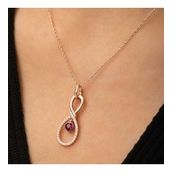 Pigado 925 Ayar Gümüş Sonsuz Kalp Kadın Gümüş Kolye