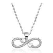 Pigado 925 Ayar Gümüş Sonsuzluk Kalpler Kadın Gümüş Kolye