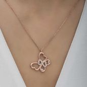 Pigado 925 Ayar Gümüş Sonsuzluk Kelebek Kadın Gümüş Kolye