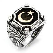 Pigado 925 Ayar Gümüş Vida Desenli Erkek Yüzüğü