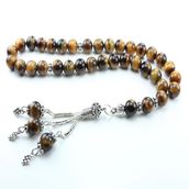 Pigado 925 Ayar Gümüş Yeni Tasarım Kaplan Gözü Tesbih