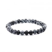 Pigado Hakiki Doğal Taş Obsidyen Taşı Unisex Bileklik