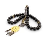 Pigado Özel Metal Püsküllü Gürcistan Oltu Taşı Tesbih