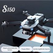 Piha S150 Drone Çift Kameralı 1080P Hd 5g Wı-Fı Engelden Kaçınma Hareketli Kamera - Siyah