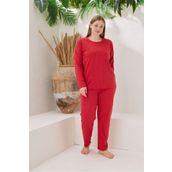 pijamacity Kadın Battal Beden Pamuklu Pijama Takımı