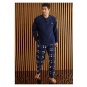 Pijamoni Erkek Düğme Yaka Kışlık Polar Pijama Takımı 6100/13 - 1 Adet