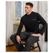 Pijamoni Erkek Düğme Yaka Uzun Kol Mevsimlik Pijama Takımı 6800/14 - 1 Adet