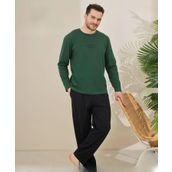 Pijamoni Erkek Pamuklu Bisiklet Yaka Uzun Kol İnce Pijama Takımı 6150/14 - 1 Adet