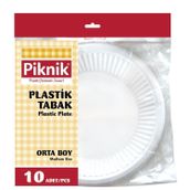 Piknik 10'lu 17 cm Plastik Tabak