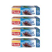 Piknik 1403 15'li X 4'lü Orta Boy Paket Kilitli Poşet