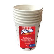 Piknik 7 Oz 6'lı Karton Bardak