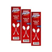 Piknik Kullan-At Plastik Kaşık 10'lu Büyük Beyaz 1486 (3 Paketi) - 01P-Pembe