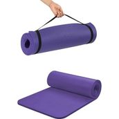 Pilates Minderi Yoga Minderi Taşıma Askılı Pilates Minderi Pilates Matı Yoga Matı 6 mm Özel Dolgu - Mor