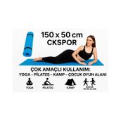 Pilates Ve Yoga Matı Kaymaz Fitness Minderi, Evde Spor Ve Kardiyo Egzersiz Matı Mavi
