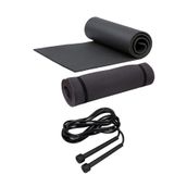 Pilates Yoga Matı 7 Mm Ve Atlama Ipi Pilates Egzersiz Seti Evde Spor Seti