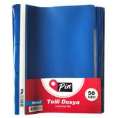 Pin Telli Dosya Mavi 50'li Paket