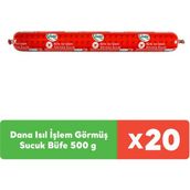 Pınar Dana Isıl İşlem Görmüş Sucuk Büfe 500 g x 20 Adet - 500 gr