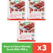 Pınar Dana Isıl İşlem Görmüş Sucuk Büfe 900 g x 3 adet - 900 gr