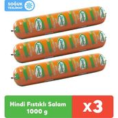 Pınar Hindi Fıstıklı Salam 1000 g x 3 Adet - 1 kg