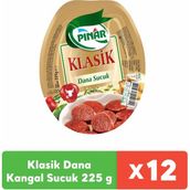 Pınar Klasik Dana Kangal Sucuk 225 g x 12 Adet - 225 gr