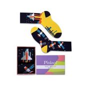 Pinksof P01u-5050-2k-1 Roket Desenli Kadın-Erkek Çift Çorap