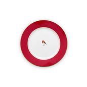 PIP STUDIO Love Birds Collection Kırmızı Porselen 21 cm Kahvaltı Tabağı
