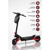 PiranTech D2PRO Elektrikli Scooter 1000W Kırmızı | Mobil Uygulama | Çift Amortisör | Gidon Yükseklik Ayarı