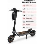 PiranTech F1 Elektrikli Scooter 1000W Turuncu | Mobil Uygulama | Çift Amortisör | Uzun Menzil