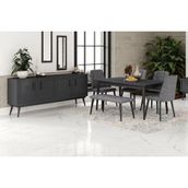 Pita Grey Yemek Odası Takımı - Antrasit