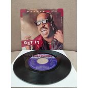 Plakperest Stevie Wonder & Michael Jackson – Get It - 1988 Usa Basım 45’lik Plak-Dönem Plak