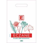plasteks Yilmazambalaj Eczane Poşeti El Geçme Lotus Baskılı 24 x 31 cm 30 kg 5700 Adet