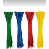 Plastik Renkli Cırt Kelepçe 3,6X15CM - 25'er Ad: Sarı-Yeşil-Kırmızı-Mavi -Kablo Bağı